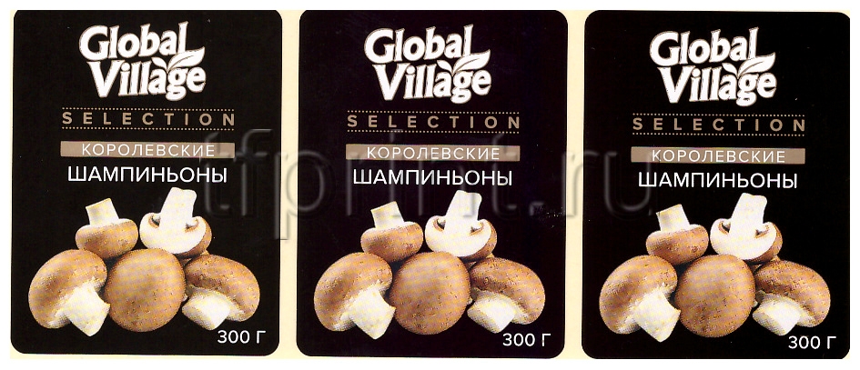 Этикетки Global Village по готовым макетам